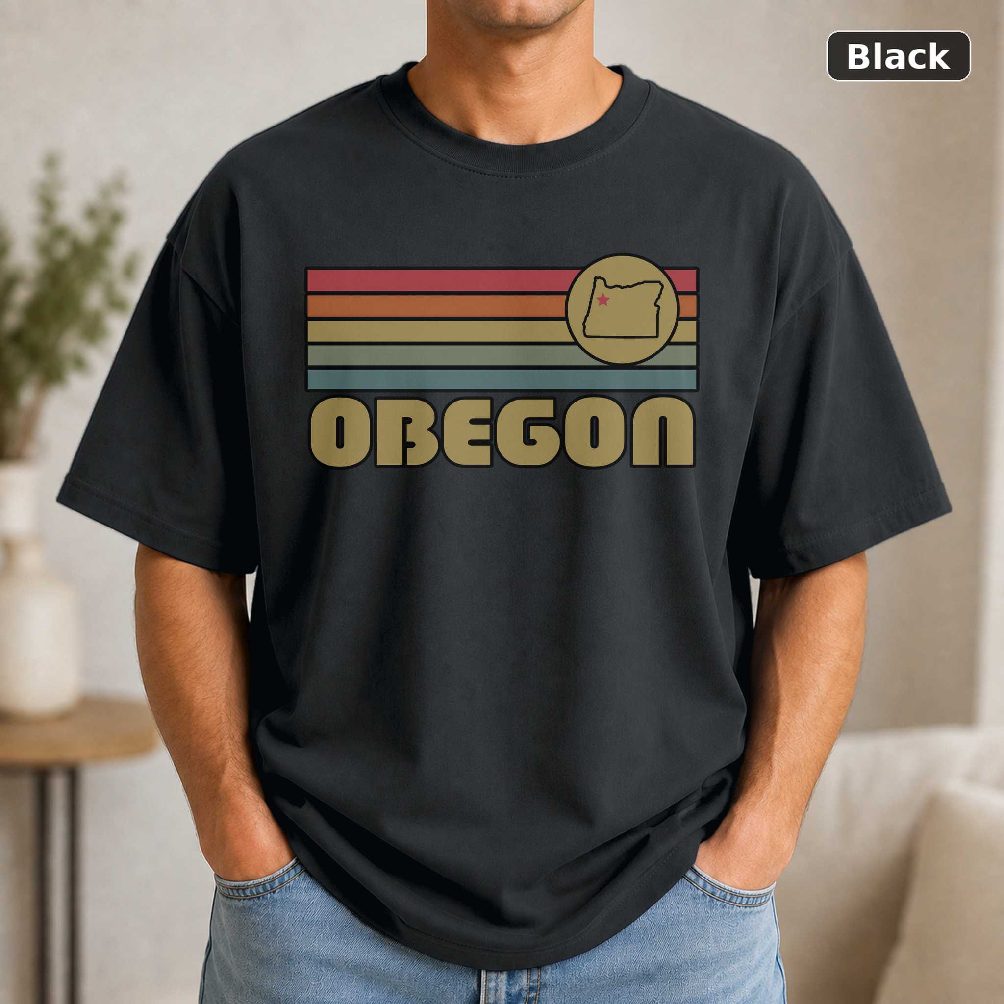 Oregon Retro Sunset State T-Shirt Design Oregon Retro Sunset State T-Shirt Design