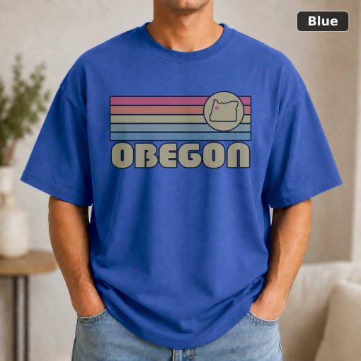 Oregon Retro Sunset State T-Shirt Design 2