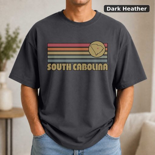 South Carolina Retro Sunset State T-Shirt Design 3
