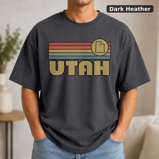Utah Retro Sunset State T-Shirt Design 3