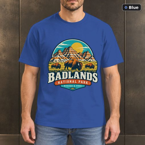 Badlands National Park Retro Adventure T-Shirt Design 2