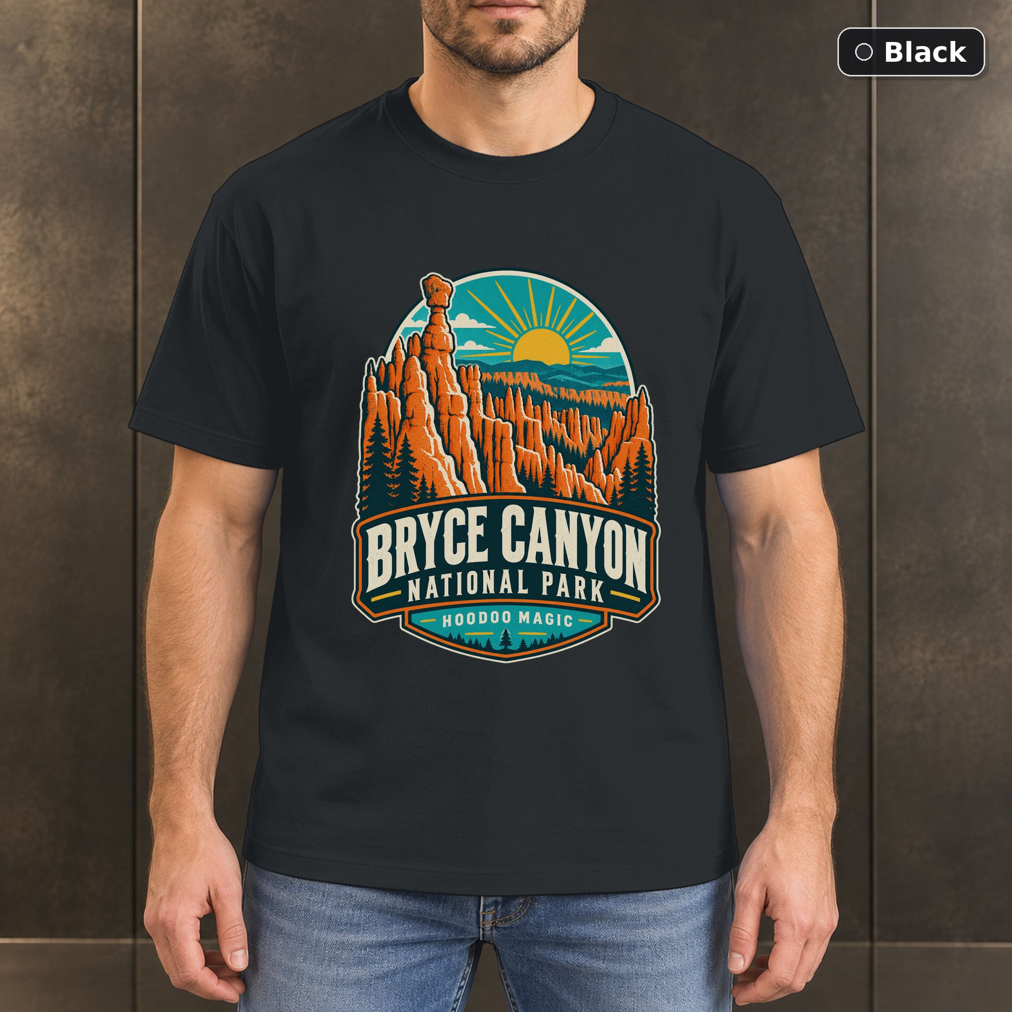 Bryce Canyon National Park Vintage T-Shirt Design Bryce Canyon National Park Vintage T-Shirt Design