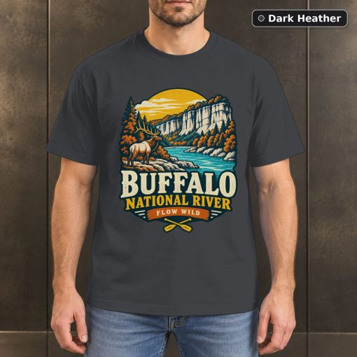 Buffalo National River Arkansas Retro T-Shirt Design 3
