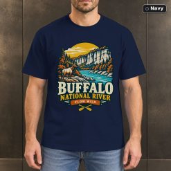Buffalo National River Arkansas Retro T-Shirt Design 7