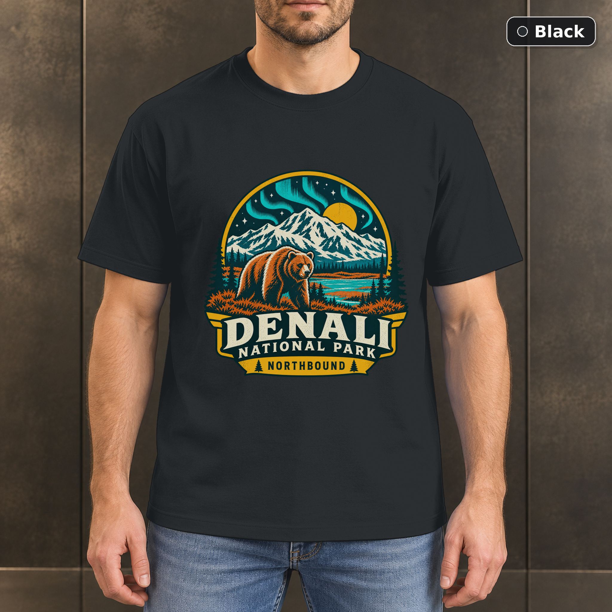 Denali National Park Alaska Vintage T-Shirt Design Denali National Park Alaska Vintage T-Shirt Design