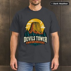 Devils Tower Wyoming Vintage T-Shirt Design 6