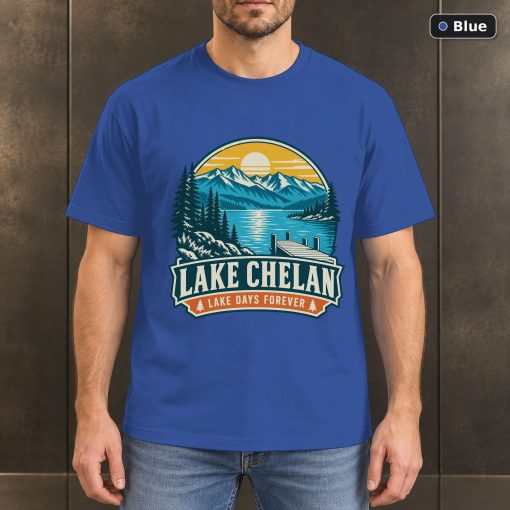 Lake Chelan Washington Retro T-Shirt Design 2