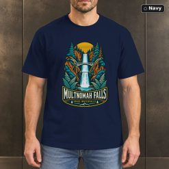 Multnomah Falls Oregon Vintage T-Shirt Design 7