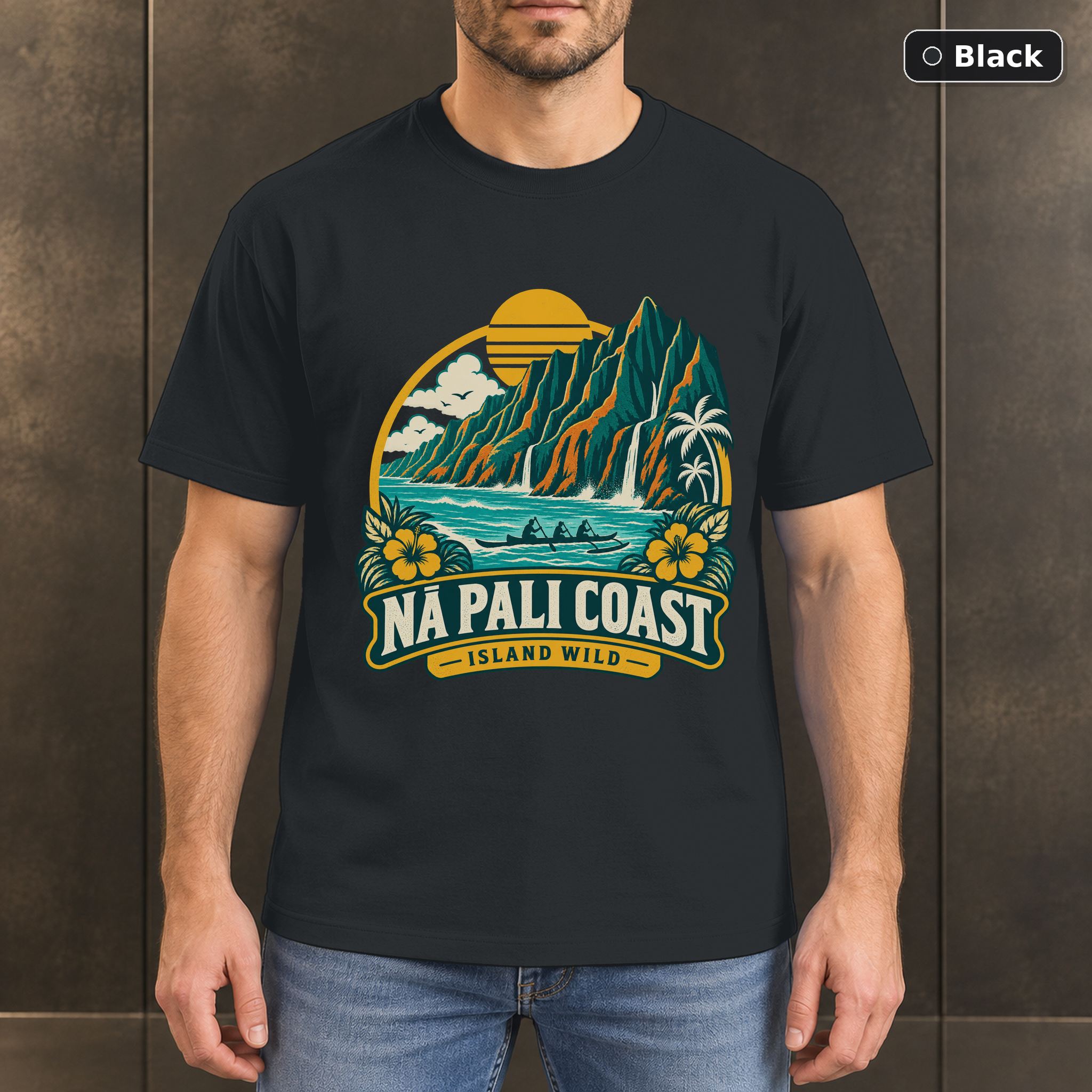 Na Pali Coast Hawaii Vintage T-Shirt Design Na Pali Coast Hawaii Vintage T-Shirt Design