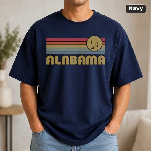 Alabama Retro Sunset State T-Shirt Design 4