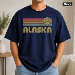 Alaska Retro Sunset State T-Shirt Design 7
