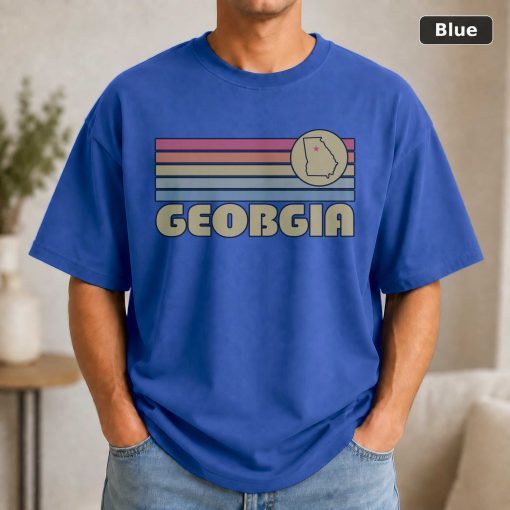 Georgia Retro Sunset State T-Shirt Design 2