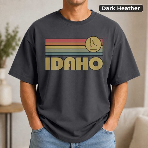 Idaho Retro Sunset State T-Shirt Design 3