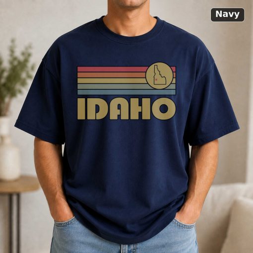 Idaho Retro Sunset State T-Shirt Design 4