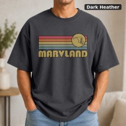 Maryland Retro Sunset State T-Shirt Design 6