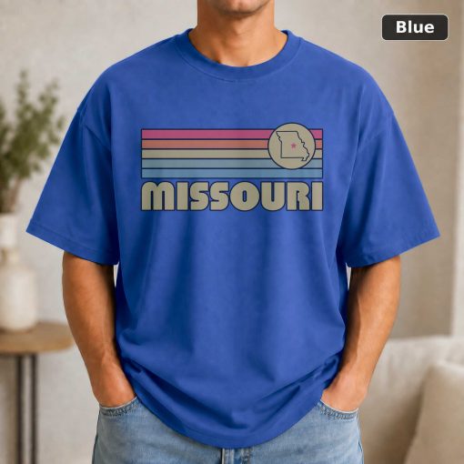 Missouri Retro Sunset State T-Shirt Design 2