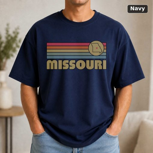 Missouri Retro Sunset State T-Shirt Design 4