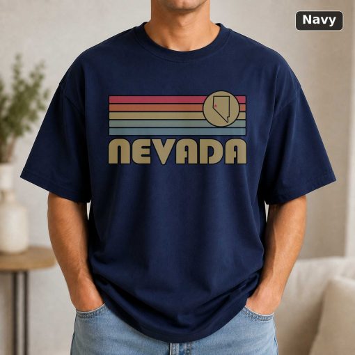 Nevada Retro Sunset State T-Shirt Design 4