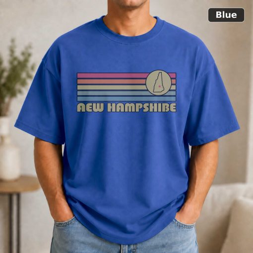 New Hampshire Retro Sunset State T-Shirt Design 2
