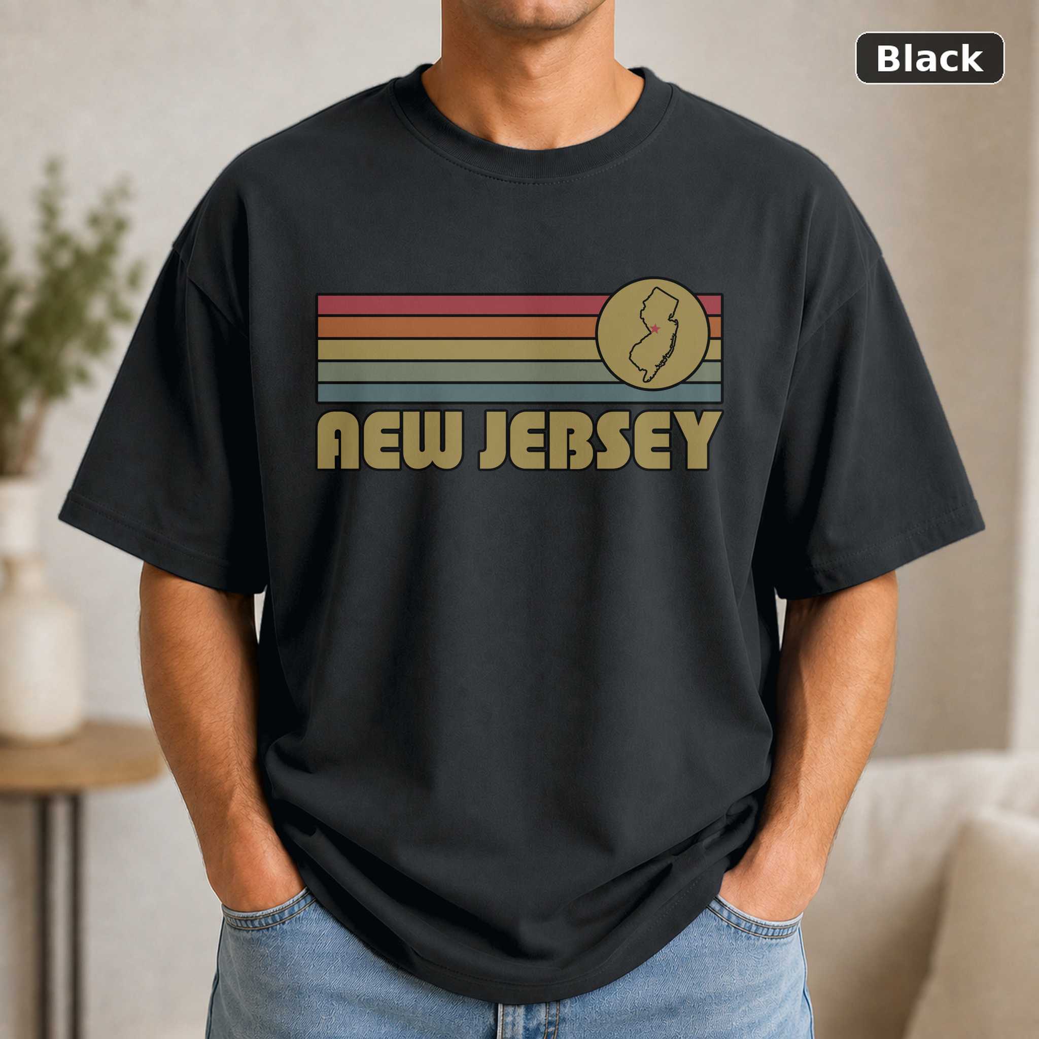 New Jersey Retro Sunset State T-Shirt Design New Jersey Retro Sunset State T-Shirt Design