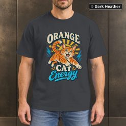Orange Cat Energy Shirt, Funny Orange Tabby T-Shirt 6