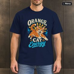 Orange Cat Energy Shirt, Funny Orange Tabby T-Shirt 7