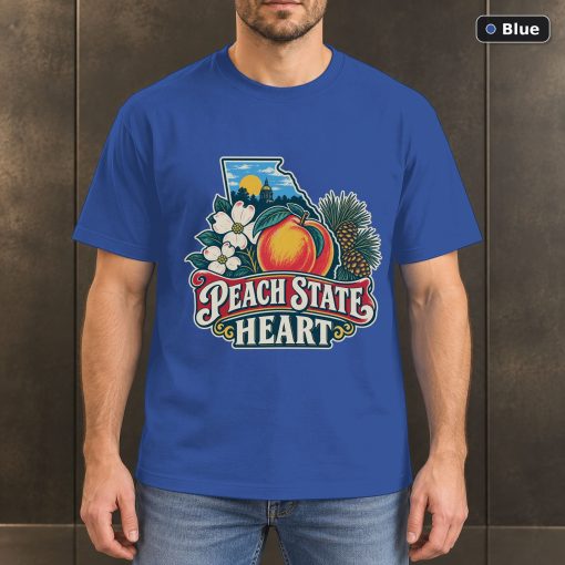 Peach State Heart Shirt, Vintage Georgia Pride T-Shirt 2