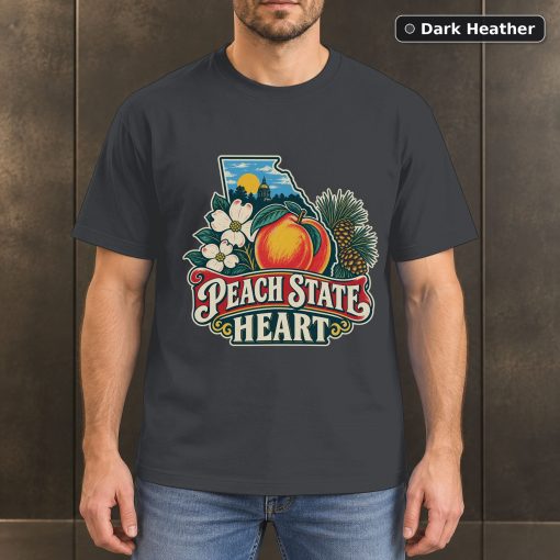 Peach State Heart Shirt, Vintage Georgia Pride T-Shirt 3