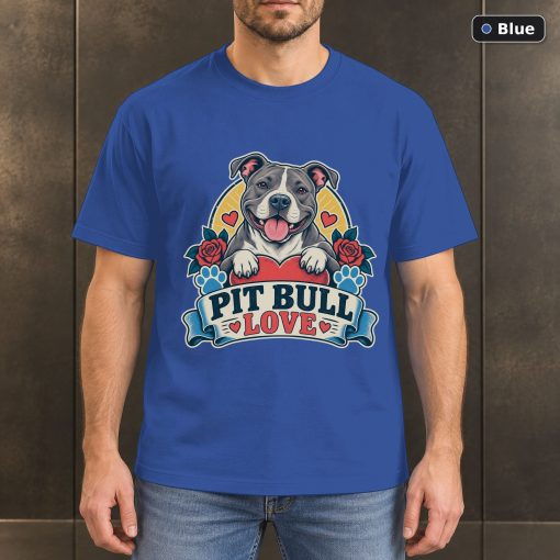 Pit Bull Love Shirt, Vintage American Pit Bull Terrier Dog Lover T-Shirt 2