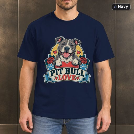 Pit Bull Love Shirt, Vintage American Pit Bull Terrier Dog Lover T-Shirt 4