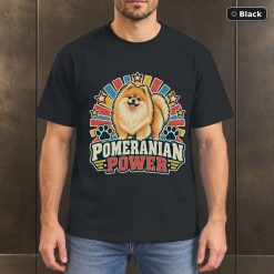 Pomeranian Power Shirt, Vintage Pomeranian Dog Lover T-Shirt Pomeranian Power Shirt, Vintage Pomeranian Dog Lover T-Shirt