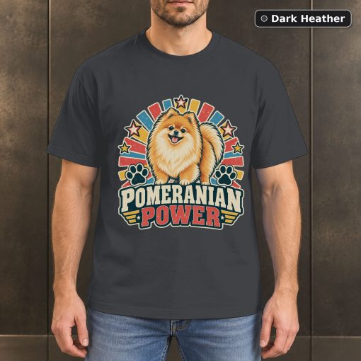 Pomeranian Power Shirt, Vintage Pomeranian Dog Lover T-Shirt 3