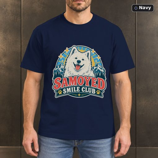 Samoyed Smile Club Shirt, Vintage Samoyed Dog Lover T-Shirt 4