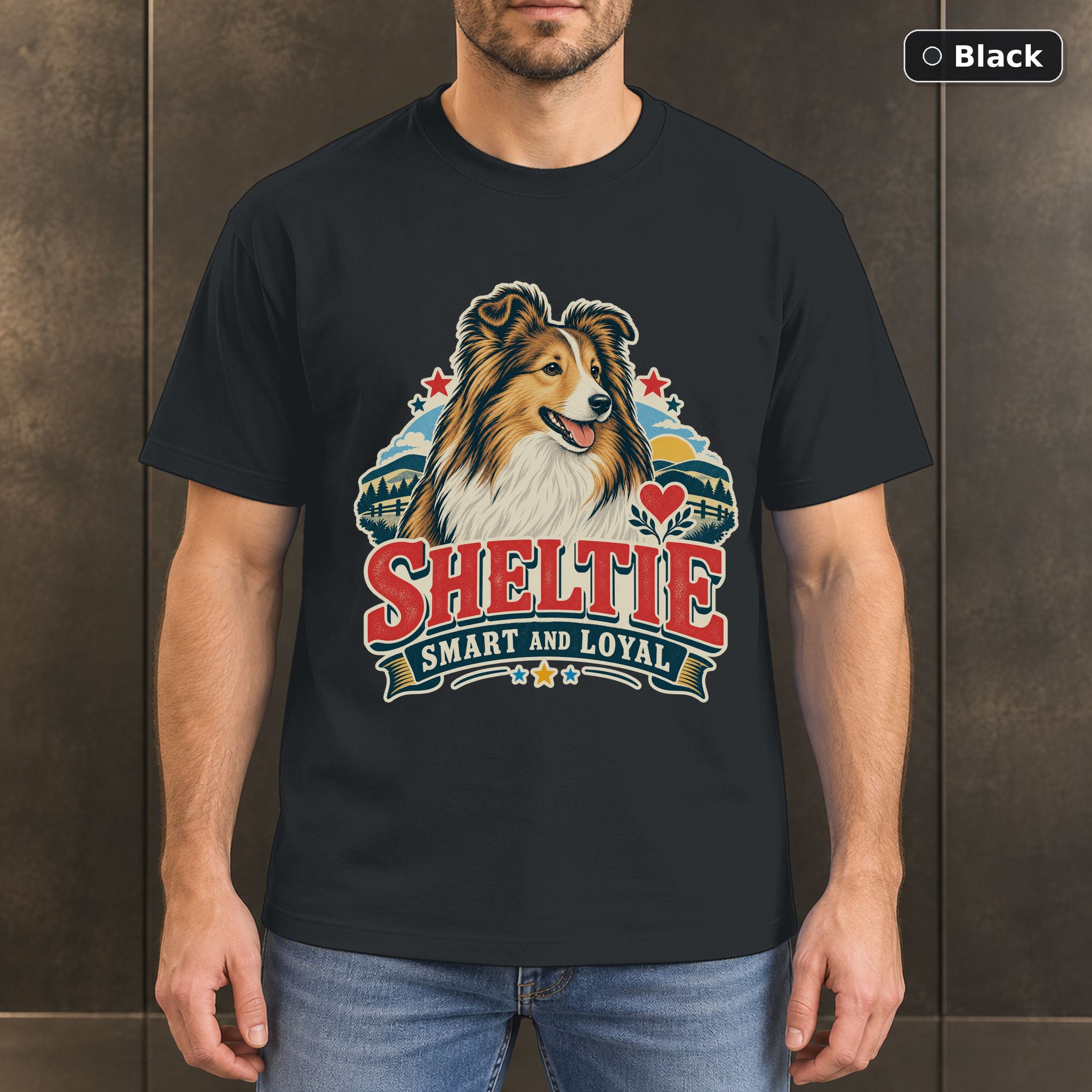 Sheltie Smart And Loyal Shirt, Vintage Shetland Sheepdog Dog Lover T-Shirt Sheltie Smart And Loyal Shirt, Vintage Shetland Sheepdog Dog Lover T-Shirt
