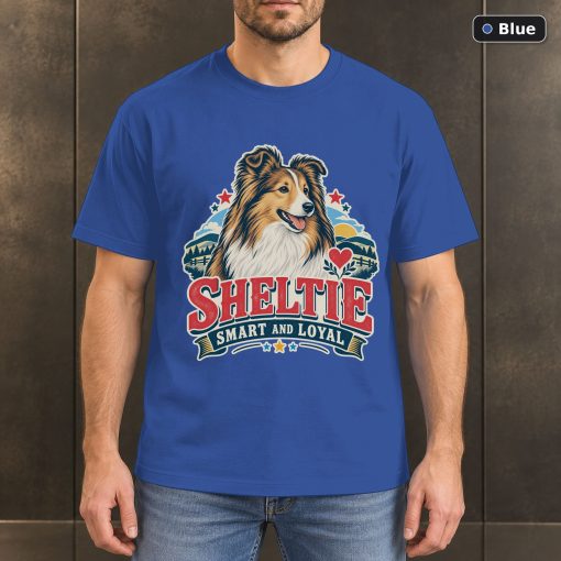 Sheltie Smart And Loyal Shirt, Vintage Shetland Sheepdog Dog Lover T-Shirt 2