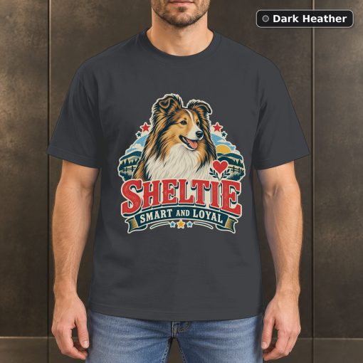 Sheltie Smart And Loyal Shirt, Vintage Shetland Sheepdog Dog Lover T-Shirt 3