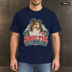 Sheltie Smart And Loyal Shirt, Vintage Shetland Sheepdog Dog Lover T-Shirt 7