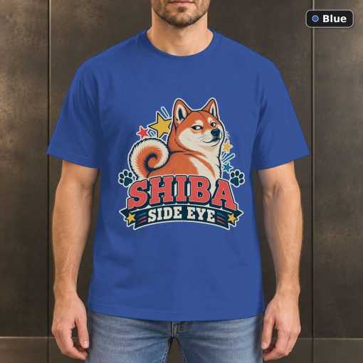 Shiba Side Eye Shirt, Vintage Shiba Inu Dog Lover T-Shirt 2