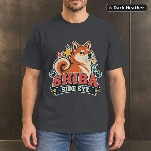Shiba Side Eye Shirt, Vintage Shiba Inu Dog Lover T-Shirt 3