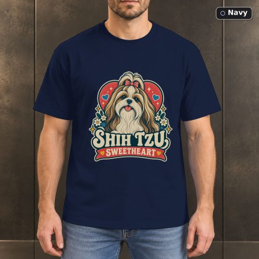 Shih Tzu Sweetheart Shirt, Vintage Shih Tzu Dog Lover T-Shirt 4