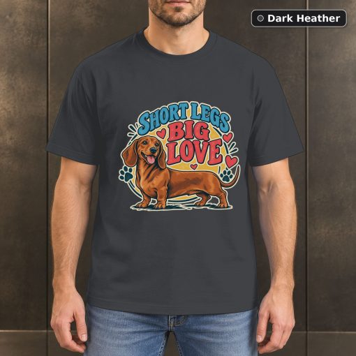 Short Legs Big Love Shirt, Vintage Dachshund Dog Lover T-Shirt 3