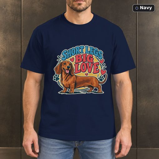 Short Legs Big Love Shirt, Vintage Dachshund Dog Lover T-Shirt 4