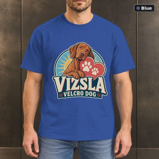 Vizsla Velcro Dog Shirt, Vintage Vizsla Dog Lover T-Shirt 2
