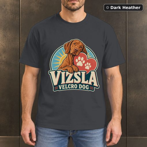 Vizsla Velcro Dog Shirt, Vintage Vizsla Dog Lover T-Shirt 3