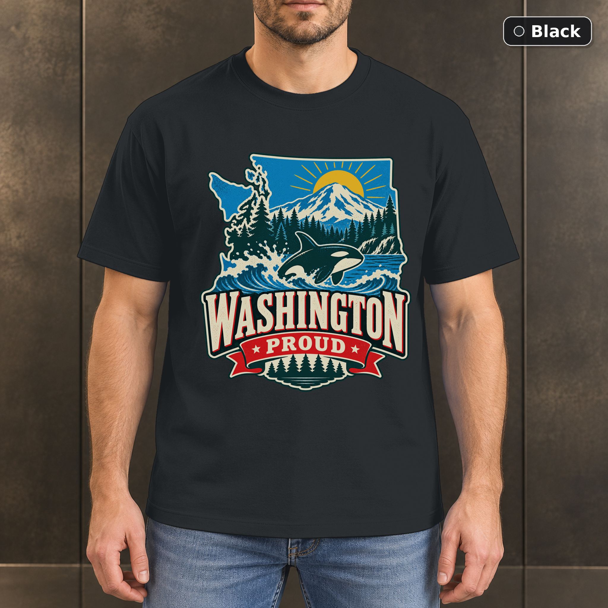 Washington Proud Shirt, Vintage Washington State Pride T-Shirt Washington Proud Shirt, Vintage Washington State Pride T-Shirt