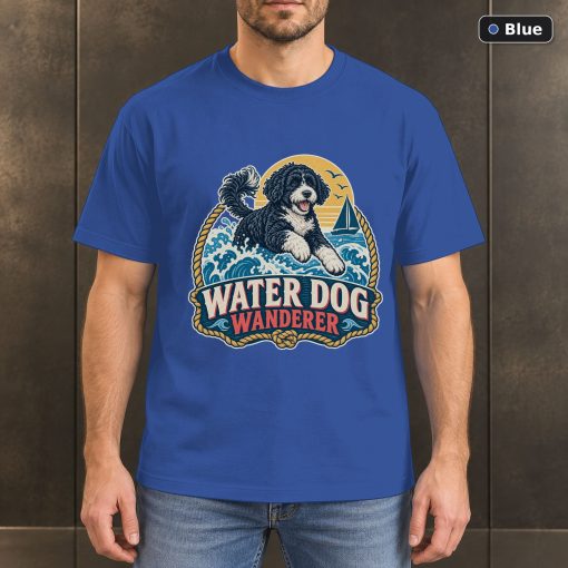 Water Dog Wanderer Shirt, Vintage Portuguese Water Dog Dog Lover T-Shirt 2