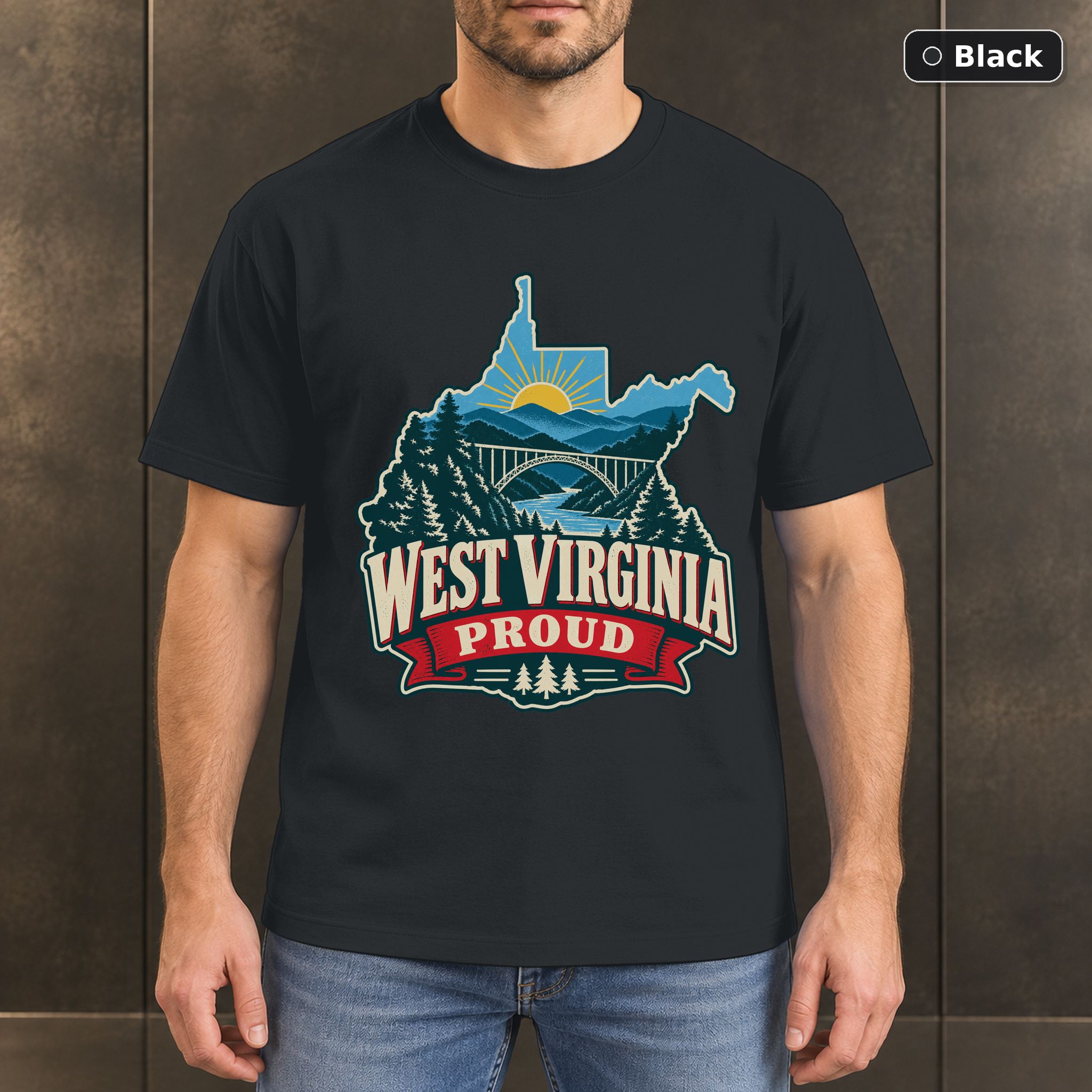 West Virginia Proud Shirt, Vintage West Virginia State Pride T-Shirt West Virginia Proud Shirt, Vintage West Virginia State Pride T-Shirt