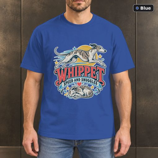 Whippet Speed And Snuggles Shirt, Vintage Whippet Dog Lover T-Shirt 2
