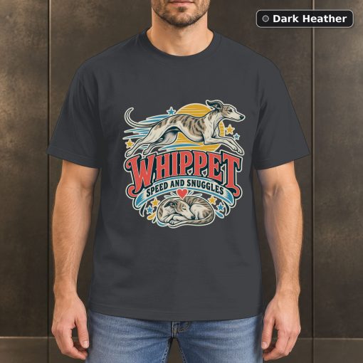 Whippet Speed And Snuggles Shirt, Vintage Whippet Dog Lover T-Shirt 3