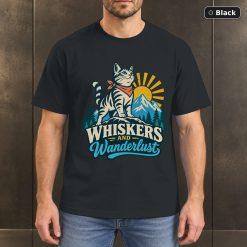 Whiskers and Wanderlust Shirt, Adventure Cat Lover Tee Whiskers and Wanderlust Shirt, Adventure Cat Lover Tee